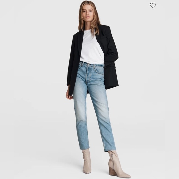 Rag & Bone Nina High Rise Tulip Ankle Cigarette Jeans Size 28 - Picture 1 of 16